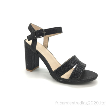 Nouveaux arrivées noires talons chaussures femme sandale